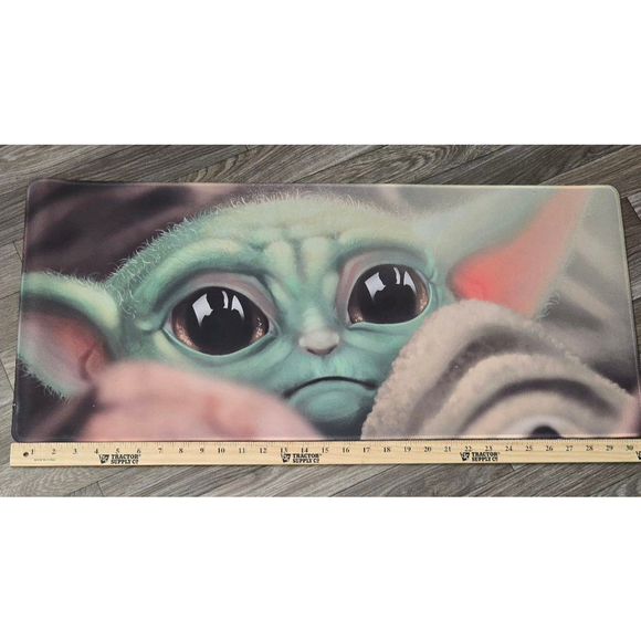 Grogu The Mandalorian Desk Mat,‎ Green - Picture 1 of 5